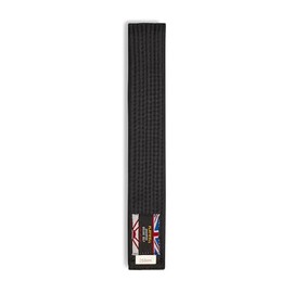 Playwell Martial Arts Cotton Solid Coloured Grading Belt - (Karate, Judo Taekwondo) (Black, 220cm)