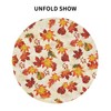 Fall Leaf Round Tablecloth 70 Inch Autumn Harvest Maple Leaves