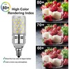 E12 LED Corn Bulbs 12W,6000K Daylight White,1200LM,100W Incandescent Bulbs Equivalent,Pack