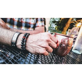 Unisex/Mens Aromatherapy Gemstone Bracelet for Health and Wellness/Anti Anxiety/Stress Relief/Lava stones/Garnet/Bloodstone/Amethyst