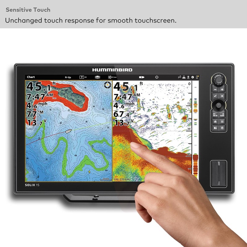 INNOSURE Premium Tempered Glass Screen Protector designed for Humminbird Solix