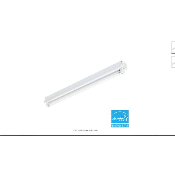 Lithonia Lighting Z 1 17 120 1/2 RE 1 Lamp 17W Fluorescent Strip Light, White