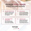 Ronco Poly Deli Gloves, Disposable Polyethylene Gloves, 500 Pack S,M,L,XL