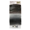 scünci Scunci Plastic Side Hair Combs, Black, Clear, and Tortoise