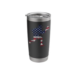 Lacrosse Lax American Flag Stainless Steel Insulated Tumbler