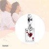 PAGOGO Queen Hearts Double Dangle Charm for Women Bracelets and