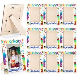 Yaomiao 10 Pcs Preschool Graduation Picture Frames 4x6 Wooden My First Kindergarten Graduation Picture Frame 2025 Vertical Pre-k Photo Holder Gifts for Boys Girls Son Graduates(White,Preschool)