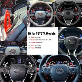 CKE Compatible with Toyota Camry 2024 2023 2022 2021 2020 2019 2018 for Corolla RAV4 Avalon Accessories Sporty Car Paddle Shifter Extension Shift Paddle Cover Trims -Blue