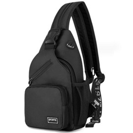 Small Chest Bag Crossbody Sling Backpack,Anti Theft Backpack for Traveling Mini Sling Purse Chest Bags for Men&Women Multipurpose Casual Daypack Hiking Shoulder Bag (Black)