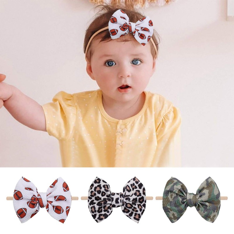 YanJie Baby Girls Nylon Headbands Newborn Bows Handmade Hair Bows