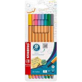 STABILO point 88 - Estuche con 8 colores pastel