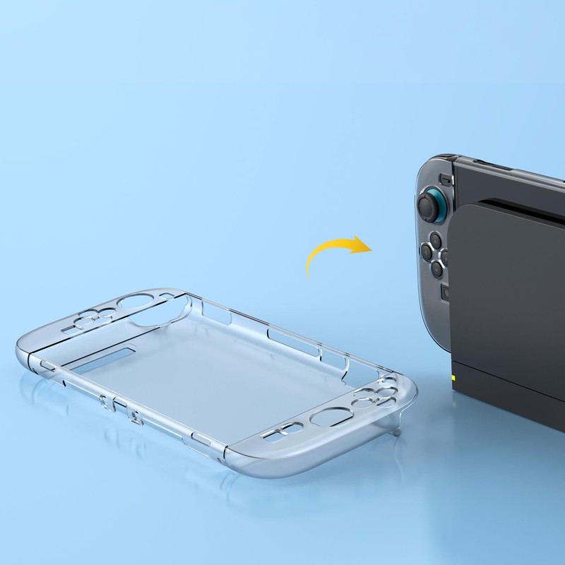 Dockable Clear Case for Switch 2(2025) with 7.9'' Tempered Screen