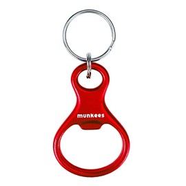 munkees Eighth Keyring with Bottle Opener Made of High Quality Aluminium Key Ring 3407 (Red)