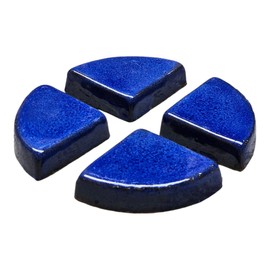 Teramico Saucer Feet for Flower Pots/Planters Blue Anthracite White Stoneware Glazed Completely Frost-Proof (20, Royal Blue)