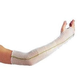 Aleva Health XX-Span® Tubular Dressing Retainer Size 4, Aqua, Latex-free, For Small Lower Thigh, Knee or Calf, Small and Medium Neck, Upper Arm, Large Hand or Ankle, Medium Elbow or Forearm and Foot (1 Roll)