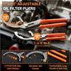 CENFORGE 8PC Oil Filter Wrench Set with Swivel Oil Filter
