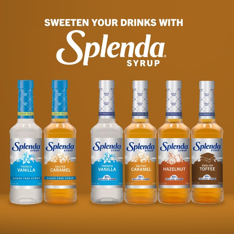Splenda Coffee Syrup, Salted Caramel, Sugar Free, Flavored Liquid Syrups