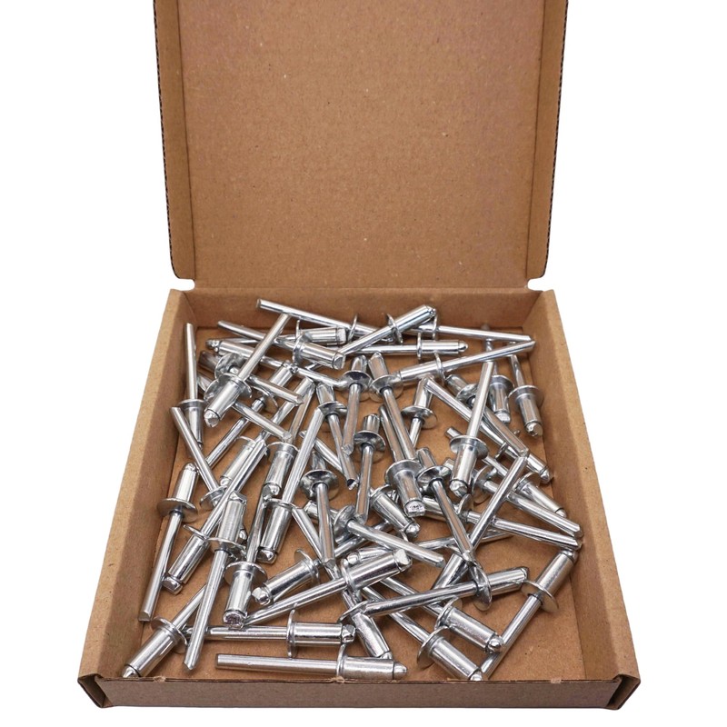 SKIR'CO (50 pcs) Zinc Plated Steel Blind Rivets 6.0 x