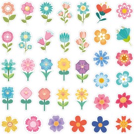 Wonmon 720PCS Spring Flowers Stickers, Assorted Spring Floral Stickers Flowers Stickers for Crafts, Springtime Flowers Stickers for Spring Easter Party Favor Supplies Decorations