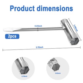 kaiyaya Set of 2 spark plug wrenches, 13 mm x 19 mm, chainsaw wrench, spark plug socket + slotted screwdriver, chainsaw wrench, combination wrench for chainsaw mower, brush cutter, lawn mower