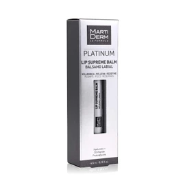 MartiDerm Platinum Lip Supreme Balm Balsamo Labial Voluminiza, rellena y redefine los labios. Proteoglicanos + Hialuronic+. Volumen, brillo y labios lisos al momento - 4.5 ml