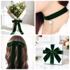 KINGLAKE 25mm Dark Green Velvet Ribbon for Gift Wrapping, 25