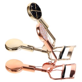 Ipetboom 2pcs Glitter Eyelash Curlers Non-slip Stainless Steel Eyelash Clips for All Eye Shapes Use Beauty Tool with Gentle Pads for Stunning Lashes