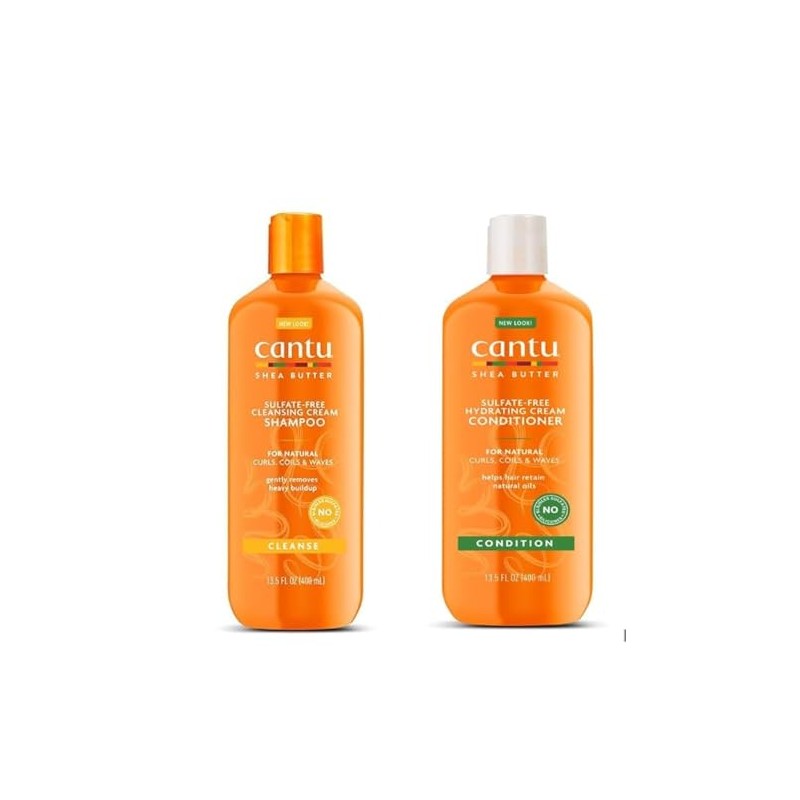 Cantu Shea Butter Cleansing Shampoo + Hydrating Conditioner 13.5oz "Duo"