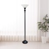 Elegant Designs LF2001-RBW 1 Light Torchiere Floor Lamp with Marbelized
