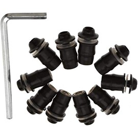 Pack of 10 Screws Rubber Nut Motorcycle Windscreen Screws Nut M5 Screw Fixed Screw