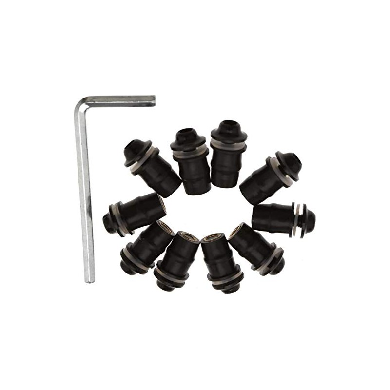Pack of 10 Screws Rubber Nut Motorcycle Windscreen Screws Nut