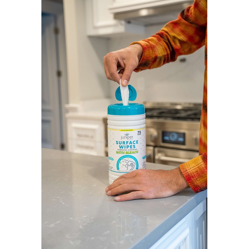Juniper CLEAN 6 Pack Surface Cleaning Wipes with Bleach, All-Purpose