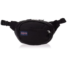 JanSport Fifth Avenue Fanny Pack Crossbody Bags for Women, Men, Black - Stylish, Durable Waist Bag with Adjustable Belt, Main Zippered Pocket, Quick Stash Pocket - Premium Travel Essentials