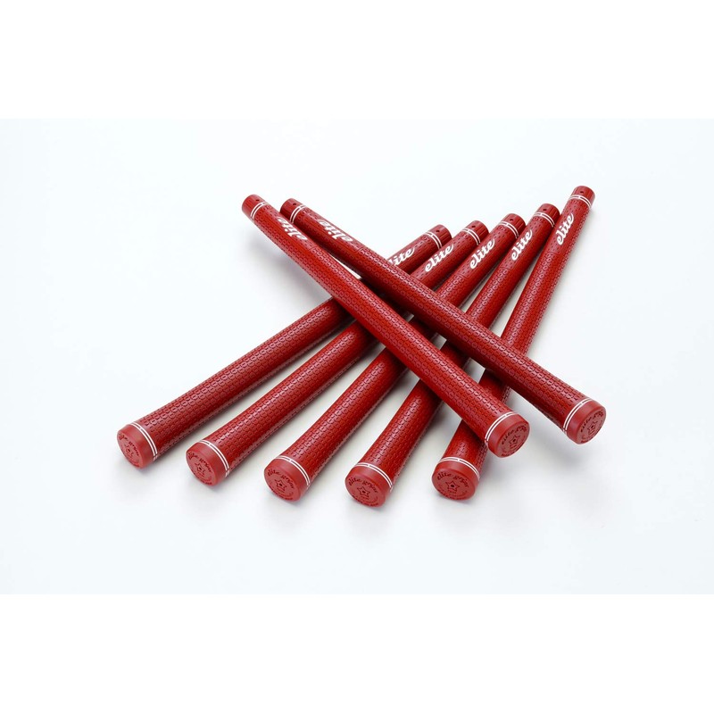 elitegrips TD50 7-Pack Classic Red with Backline Golf Grips