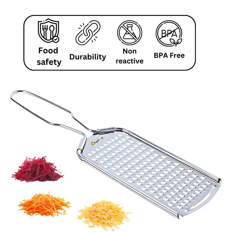 CHEFKIT Stainless Steel Ginger & Cheese Grater | Sharp Blades