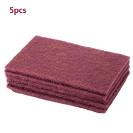 XINMYD Scouring Pad scotched Abrasive,5pcs/set Scourer Scouring Pad Industrial Scourer Abrasive Finishing Pads(red)