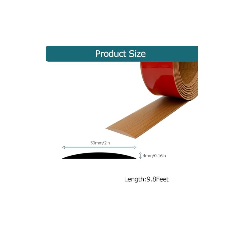 Floor Transition Strip, Self-Adhesive Vinyl Flooring Cover Strips, Floor Flat