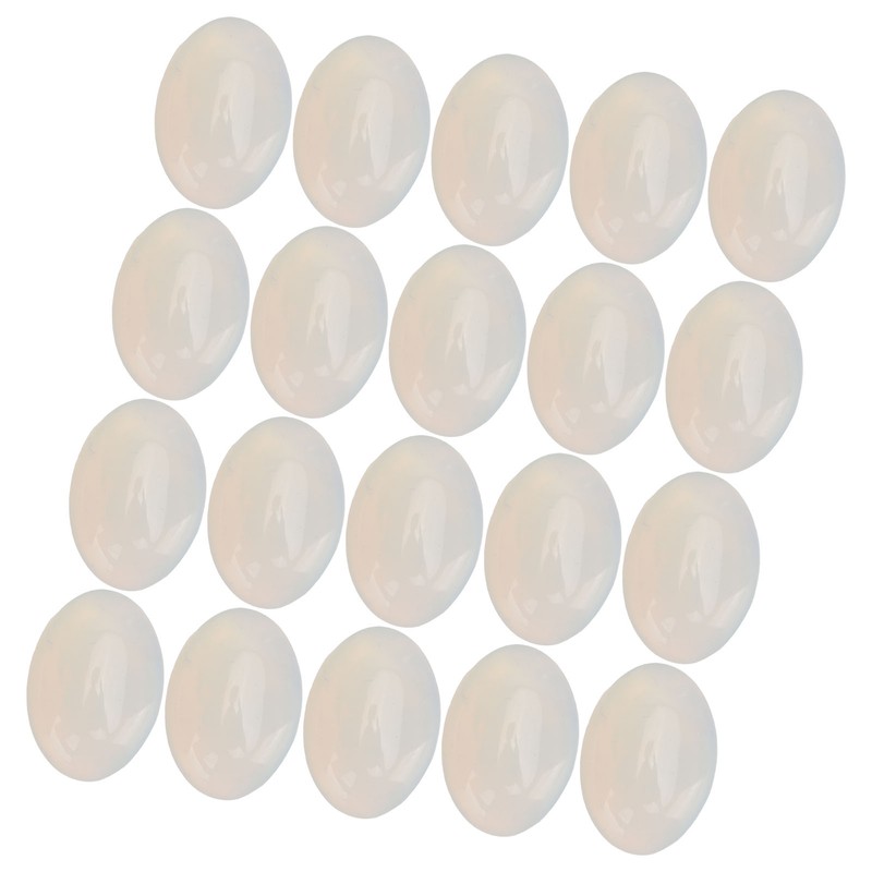 20pcs Opal Flatback Cabochon Stone Smooth Surface Beautiful Oval Stones