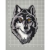 Wolf Head Black Grey Iron On Sew On Patch Iron-On
