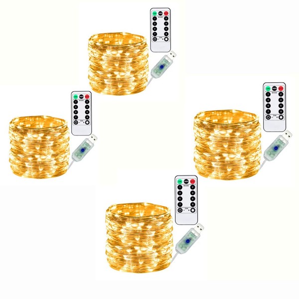 INGEQUIS 10M 100LEDs Guirnalda de Luz Led USB con Control