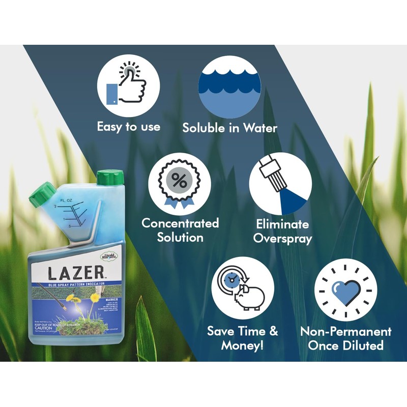 Liquid Harvest Lazer Blue Concentrated Spray Pattern Indicator - 16