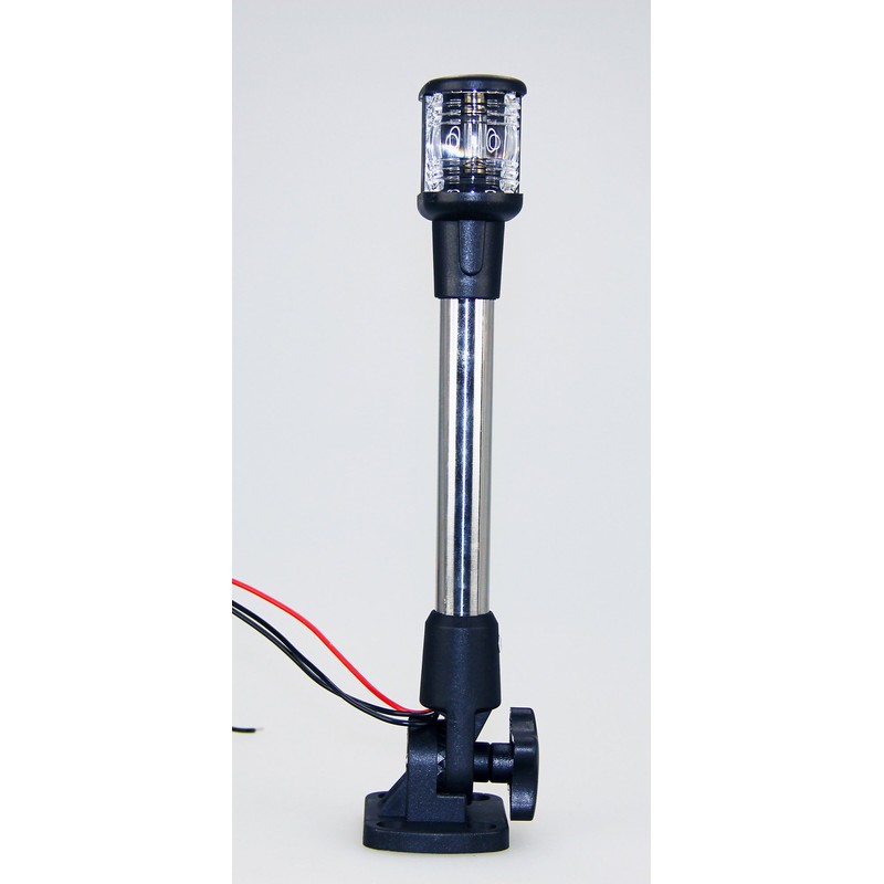 Marine Boat Foldable Dual Mount Anchor Stern Light Aluminum Pole