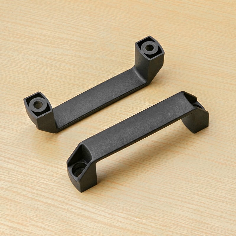 LHUIDDH 8 PCS Rectangular Plastic Handles – Black Nylon Pull