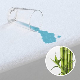 Tural - Mattress Cover (90x190/200 cm) Single Size | Bamboo Bed Cover | Waterproof Mattress Protector - White