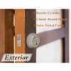 Probrico Double Side Keyed Deadbolt in Brushed Satin Nickel