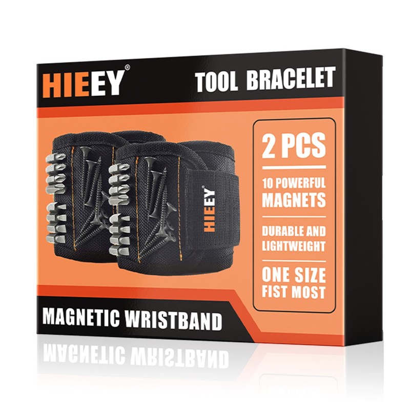 HIEEY 2 Pieces Magnetic Wristband for Holding Screws, Gifts for