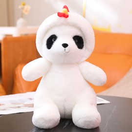 CASAGOOD Stuffed Panda Animal in White Chick Costume Adorable Plushies Panda Wearing Chick Outfit Panda Plush Toys Great Gift for Kids Stuffed Animals Panda 12 Inch