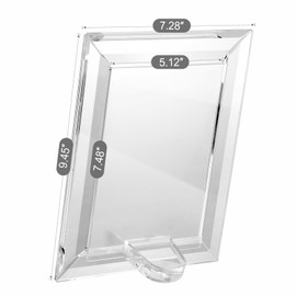 SAAEH SWWH 5x7 Crystal Picture Frame - Exquisite Crystal Photo Frame for Tabletop/Desktop Display, Vertical Orientation