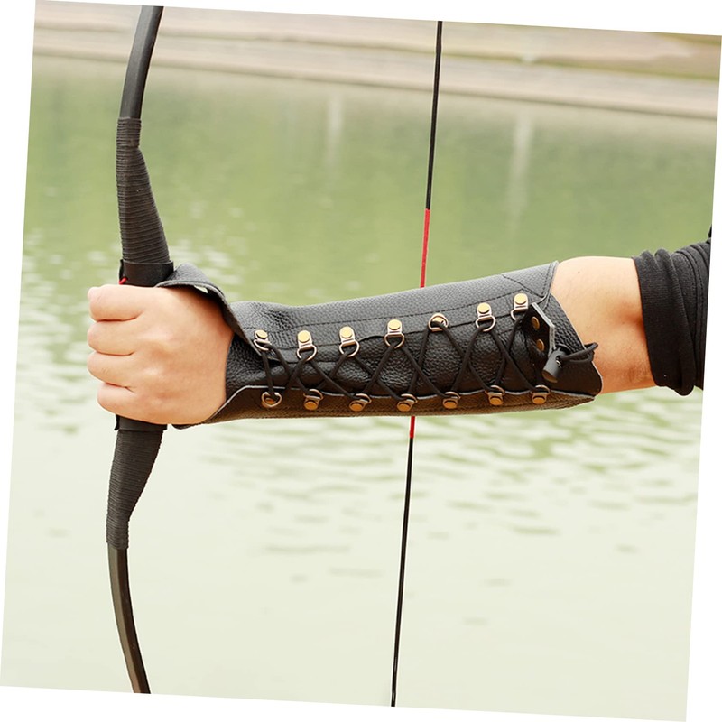 WHAMVOX Archery Arm Guard Outdoor Archery Accessory Washable Pu Leather