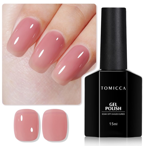 TOMICCA Gel Nail Polish, Jelly Grape Red Gel Polish, Sheer